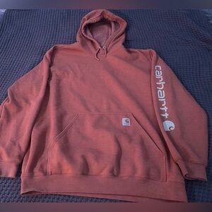 Carhartt Men's Brick Red Hoodie